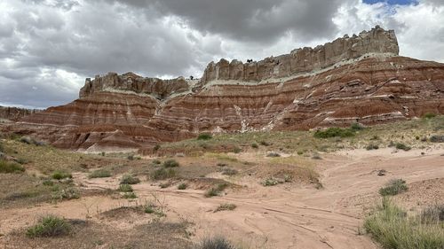 Panoramic view of rocky mountains against sky