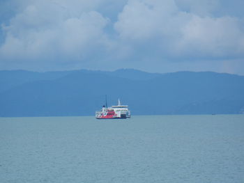 Boats in sea