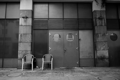 Chairs on the street