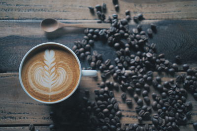 Close-up of coffee on table