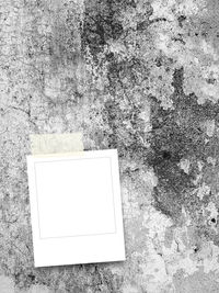 High angle view of white wall