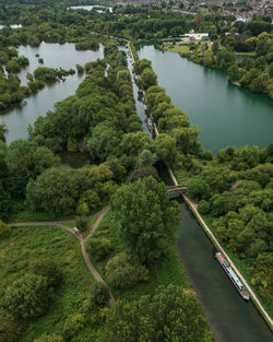 High angle view of landscape