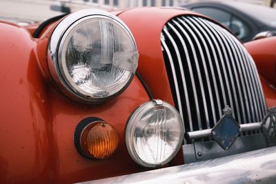 Close-up of classic car