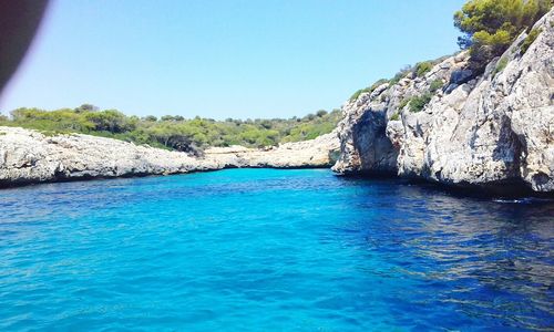 Rock formations in sea