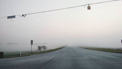 Empty road at night