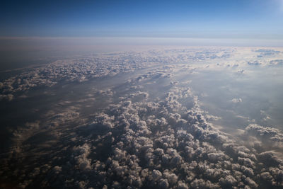 Aerial view of clouds in sky