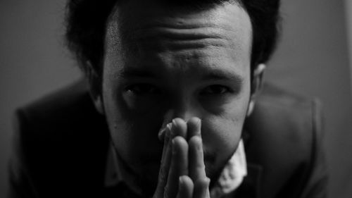 Close-up portrait of young man