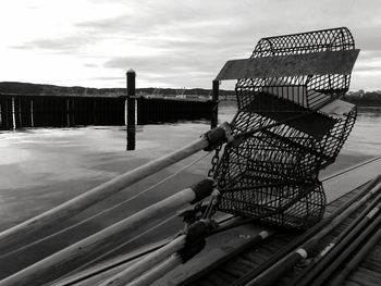 Pier over sea against sky