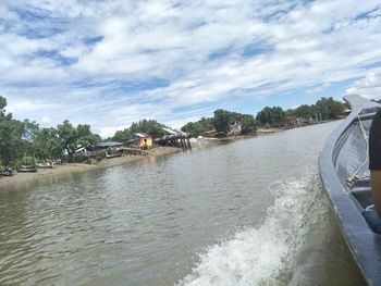 Scenic view of river against sky