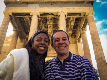 Portrait of smiling young couple