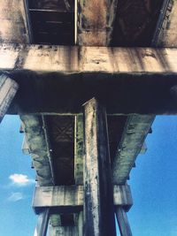 Low angle view of bridge against sky