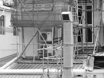 Low angle view of building under construction