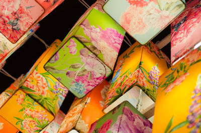 Close-up high angle view of multi colored pattern