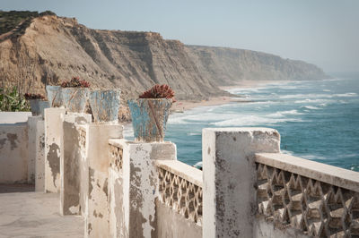 Panoramic view of beach