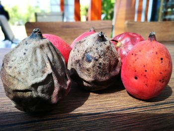 Close-up of fruits on table