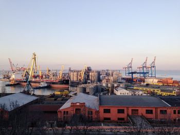 Cranes at harbor