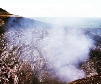 Aerial view of waterfall