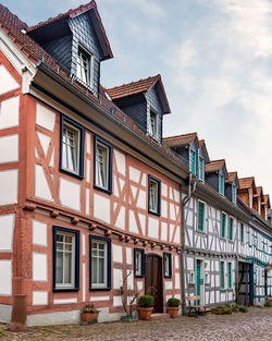 Picturesque german medieval colorful architecture in idstein, hesse, germany