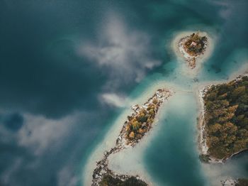 Aerial view of island