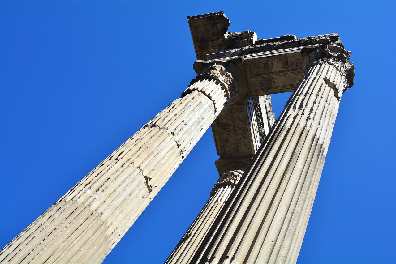 LOW ANGLE VIEW OF TEMPLE AGAINST CLEAR SKY