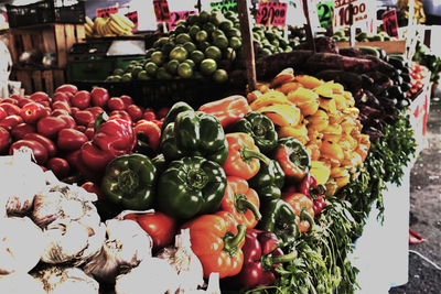 Close-up of vegetables for sale in market