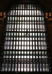 Low angle view of illuminated building at night