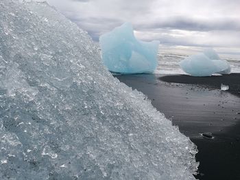 Scenic view of frozen sea