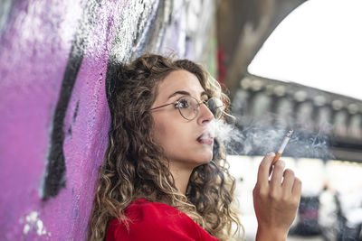 Young woman looking away