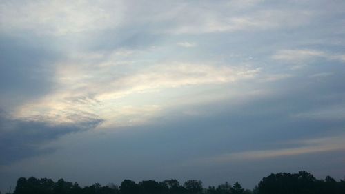 Low angle view of cloudy sky