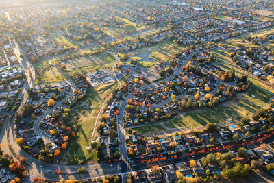 High angle view of cityscape