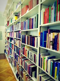 Books arranged in shelf