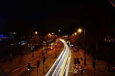 Illuminated city at night