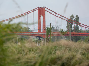 View of suspension bridge