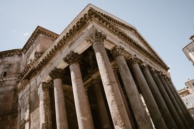 Low angle view of historical building