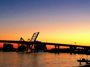 Sunset over river