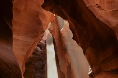 Low angle view of rock formation