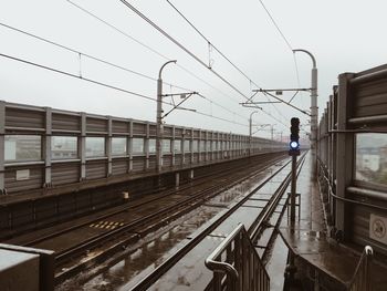 Railroad tracks against sky