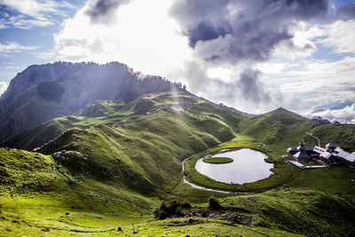 Parashar lake, mandi during monsoons