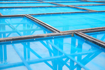 High angle view of swimming pool