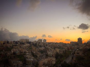 Cityscape at sunset