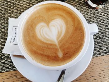 Close-up of coffee on table