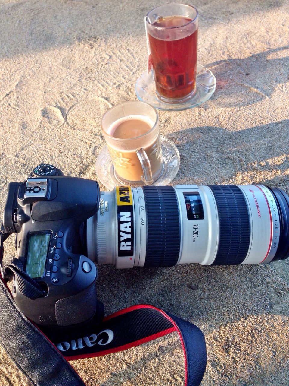 drink, refreshment, food and drink, still life, coffee - drink, high angle view, table, coffee cup, close-up, sunlight, day, cup, coffee, drinking glass, freshness, no people, sunglasses, outdoors, shadow, alcohol