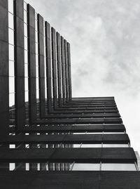 Low angle view of modern building against sky