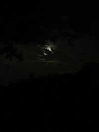 Silhouette of moon at night