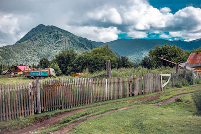 Multa village in altai mountains, russia