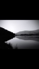 Scenic view of lake against clear sky