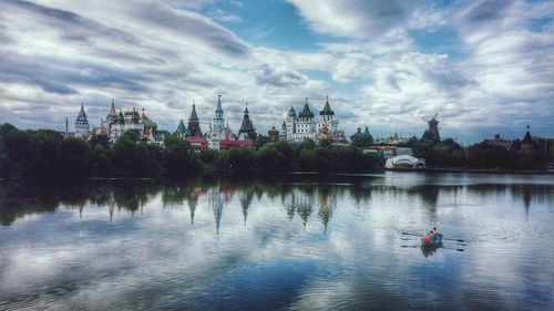 Reflection of clouds in river