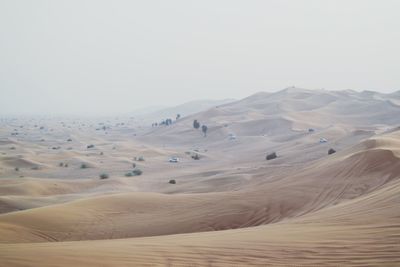 Scenic view of desert against sky