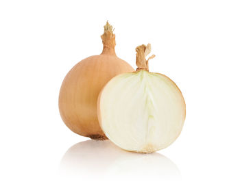 Close-up of apple against white background