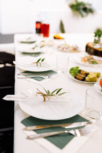 Close-up of food on table